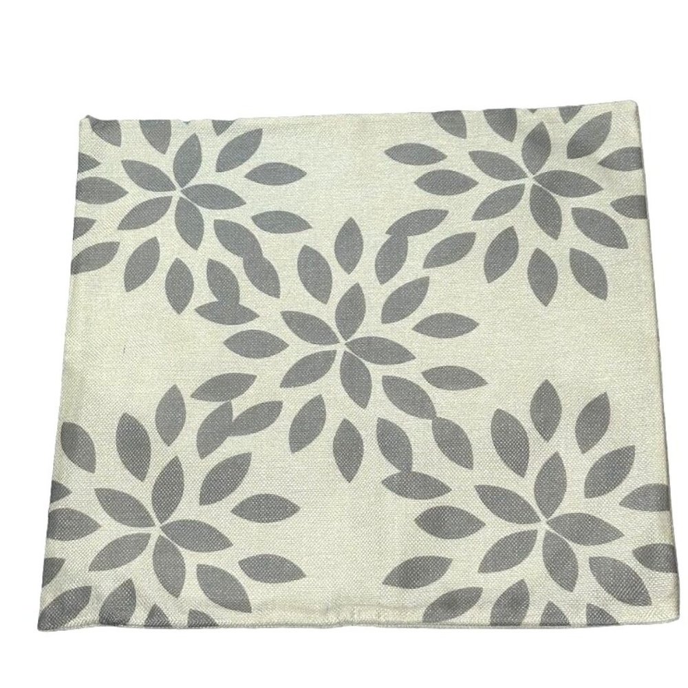 Unbranded 1 Pillowcase Cover Beige Grey Leaf Pattern Handmade Zip Closure Home